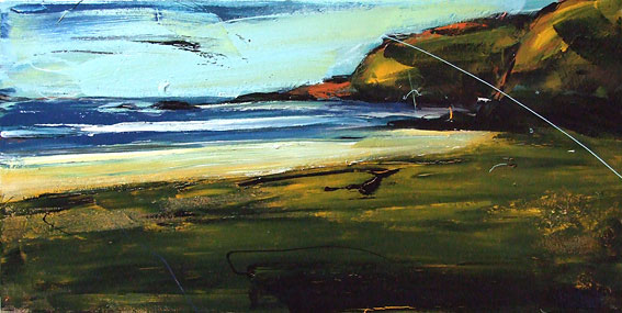 christian nicolson nz abstract artist, colourful landscape, great barrier island